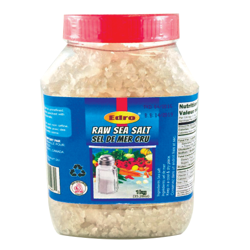 Edro Brand Raw Sea Salt Bottle 1kg